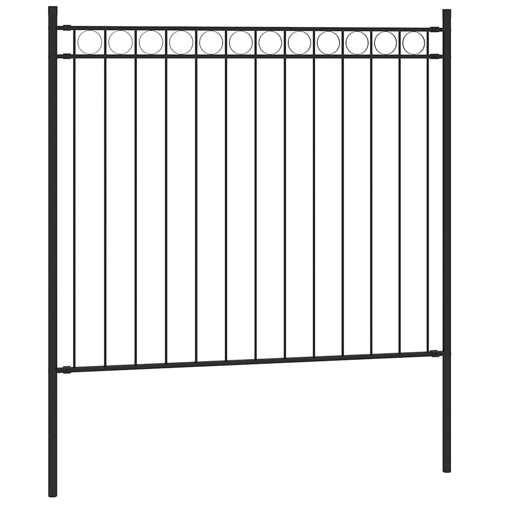 ASSEN garden fence, steel, 1.7 x 0.8 m, black