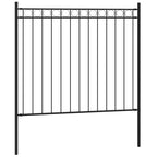 ASSEN garden fence, steel, 1.7 x 0.8 m, black