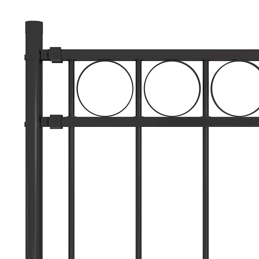 ASSEN garden fence, steel, 1.7 x 0.8 m, black