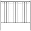 Valla de jardín ASSEN de acero, 1,7 x 1 m, negro