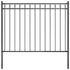 Valla de jardín ASSEN de acero, 1,7 x 1 m, negro