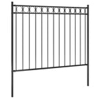 Valla de jardín ASSEN de acero, 1,7 x 1 m, negro