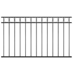 Panel de valla ASSEN de acero, 1,7 x 0,8 m, negro