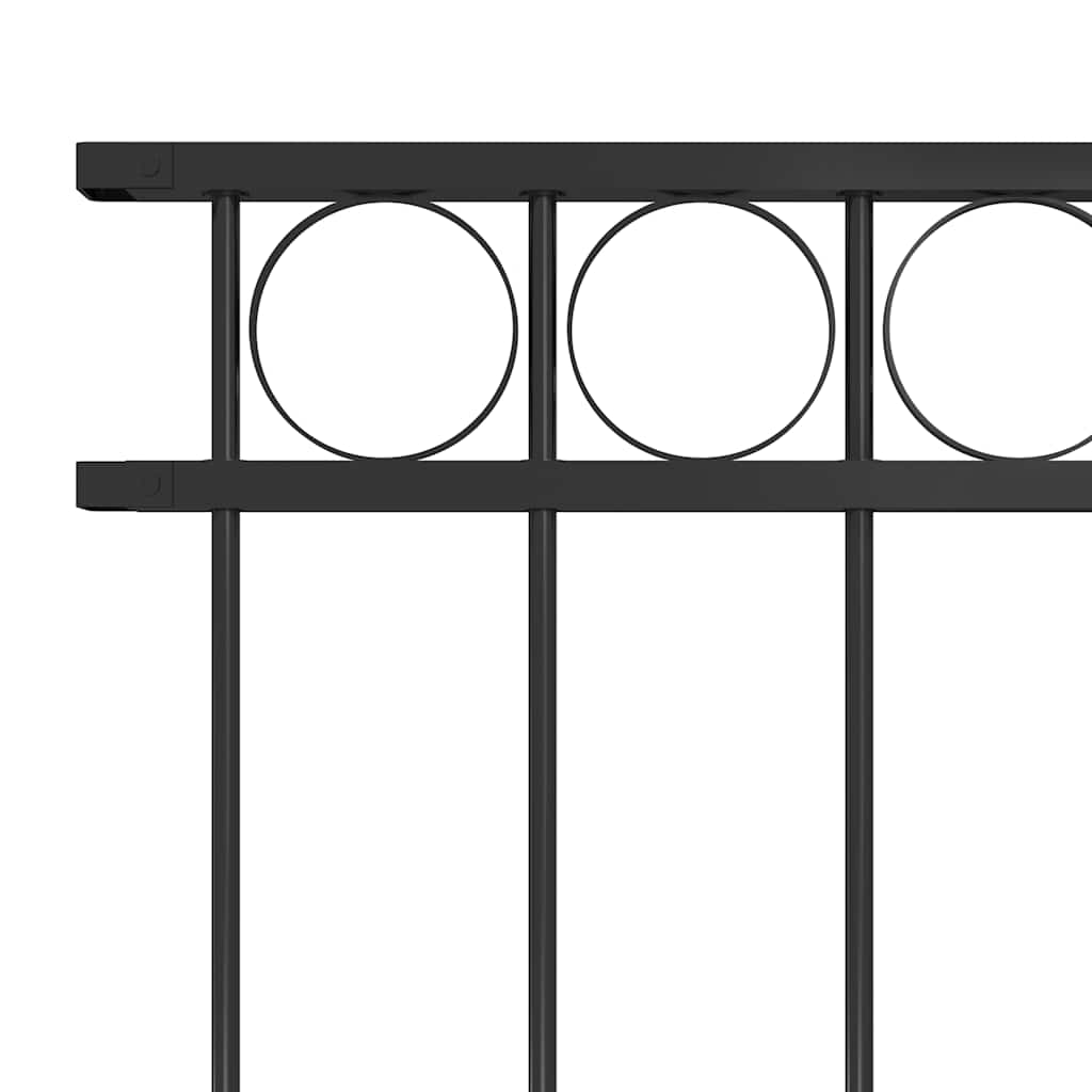 Panel de valla ASSEN de acero, 1,7 x 0,8 m, negro