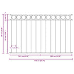 Panel de valla ASSEN de acero, 1,7 x 0,8 m, negro