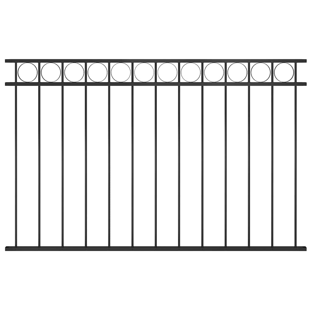 Panel de valla ASSEN de acero, 1,7 x 0,8 m, negro