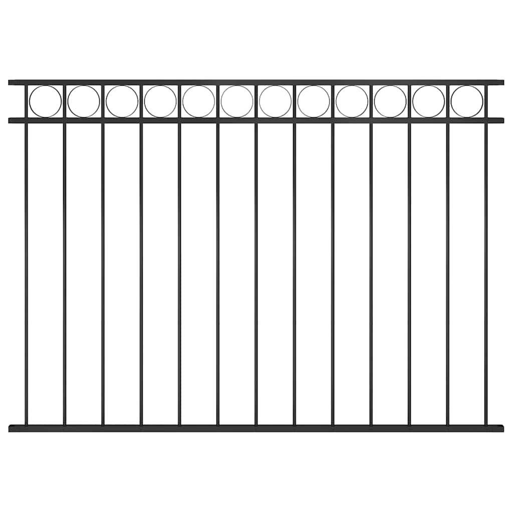 Panel de valla ASSEN de acero, 1,7 x 0,8 m, negro