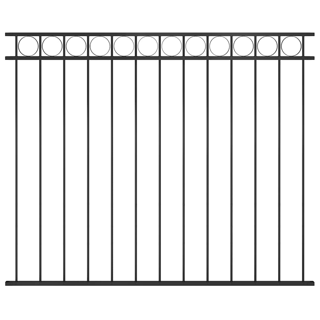 Panel de valla ASSEN de acero, 1,7 x 0,8 m, negro