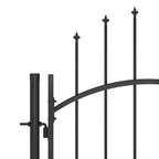 Puerta de jardín Woerden con punta de lanza, 5 x 1 m, negro