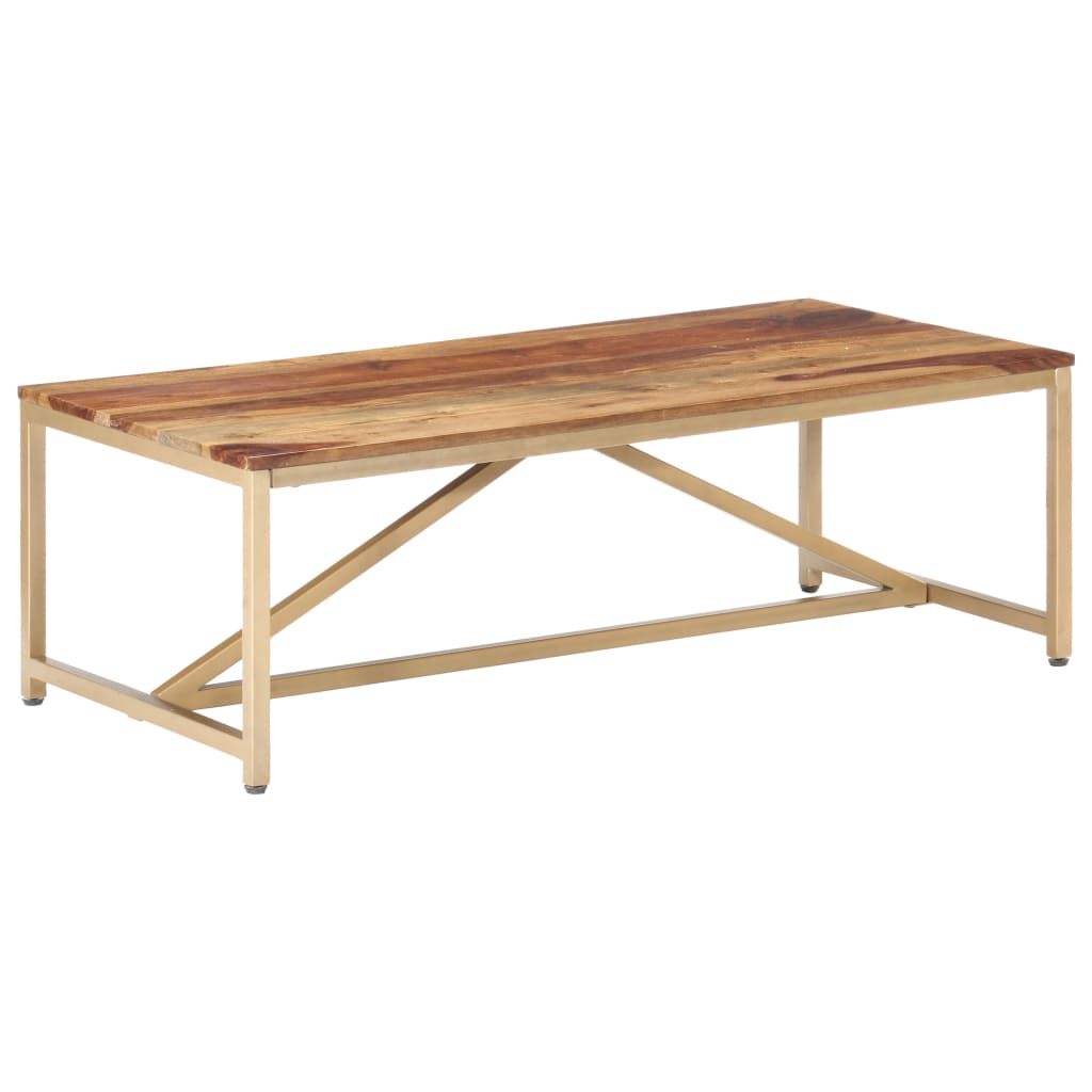 Mesa de centro de madera maciza 120x60x40 cm