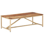 Mesa de centro de madera maciza 120x60x40 cm