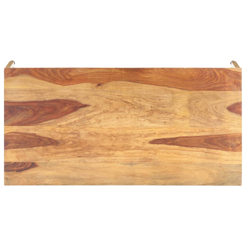 Mesa de centro de madera maciza 120x60x40 cm