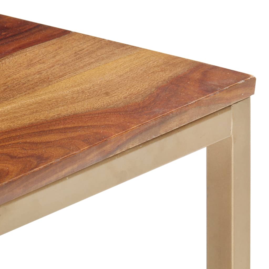 Mesa de centro de madera maciza 120x60x40 cm