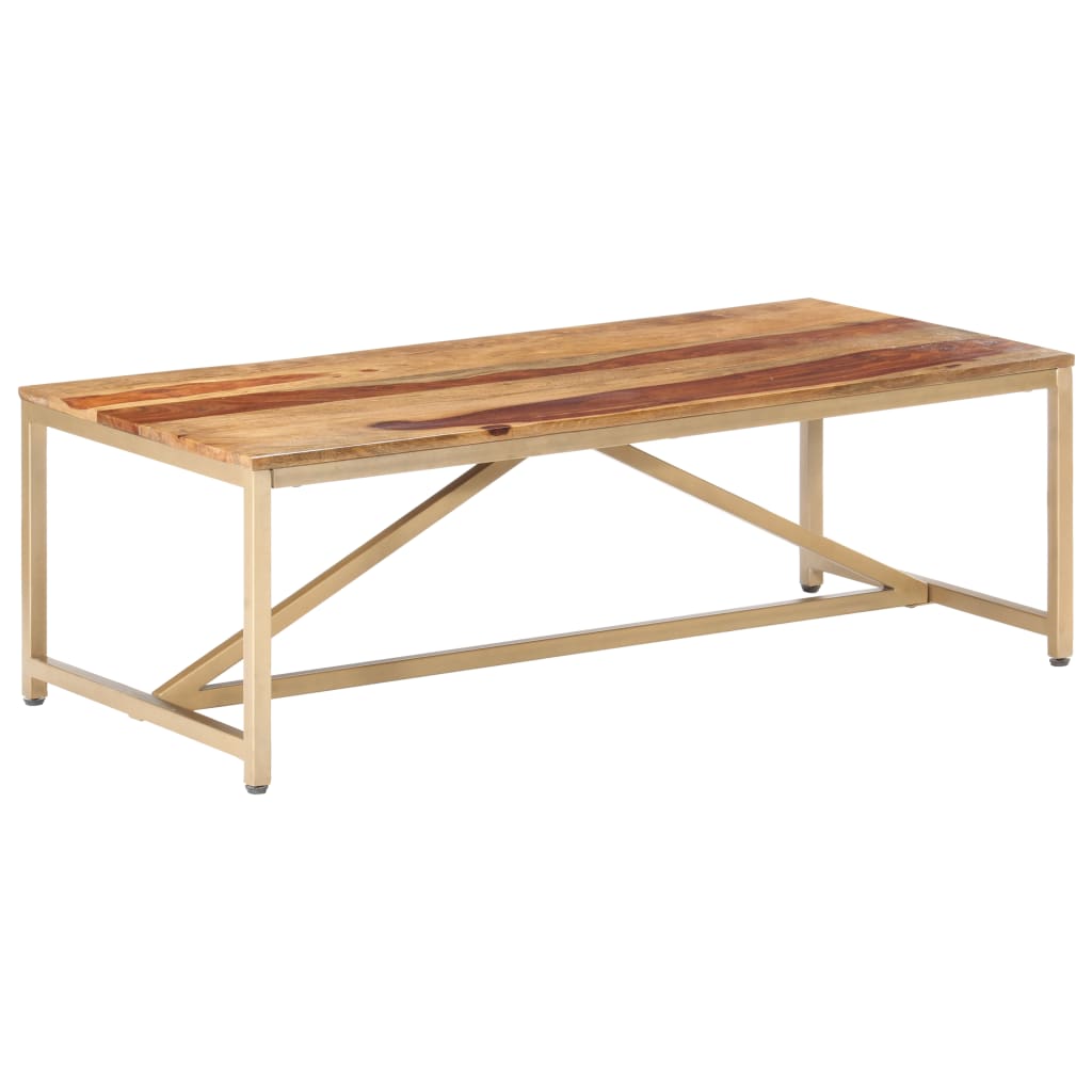 Mesa de centro de madera maciza 120x60x40 cm