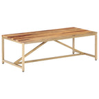 Mesa de centro de madera maciza 120x60x40 cm