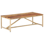 Mesa de centro de madera maciza 120x60x40 cm