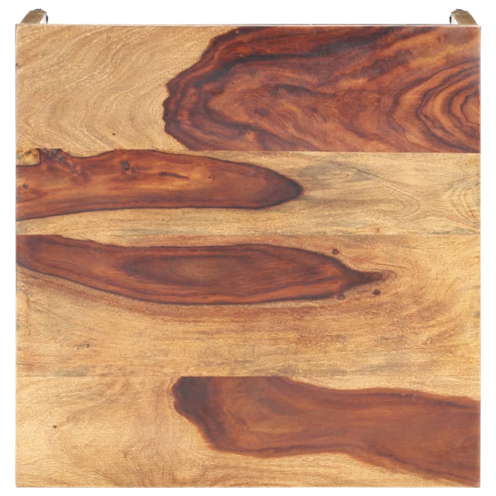 Mesa auxiliar de madera maciza 60x60x40 cm