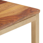 Mesa auxiliar de madera maciza 60x60x40 cm