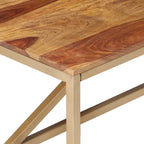 Mesa auxiliar de madera maciza 60x60x40 cm