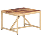 Mesa auxiliar de madera maciza 60x60x40 cm