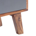 Mueble para TV madera maciza gris 140x30x35 cm
