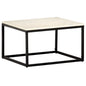 Real stone white marble texture coffee table 40x40x35 cm