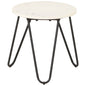 Real stone white marble texture coffee table 40x40x35 cm