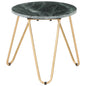 Real stone white marble texture coffee table 40x40x35 cm