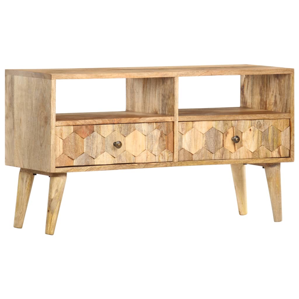 Mueble para TV madera maciza de mango 90x30x50 cm