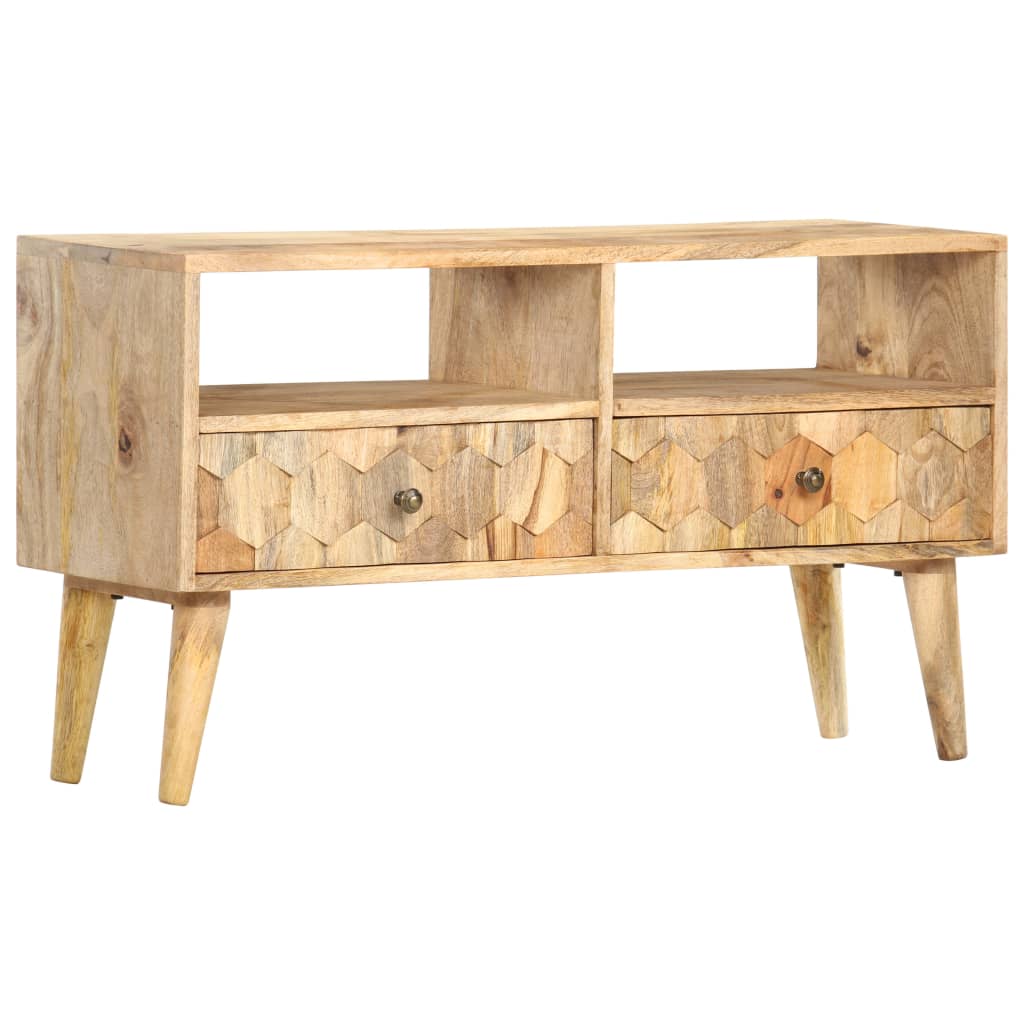 Mueble para TV madera maciza de mango 90x30x50 cm