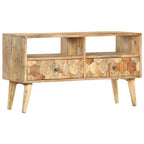 Mueble para TV madera maciza de mango 90x30x50 cm