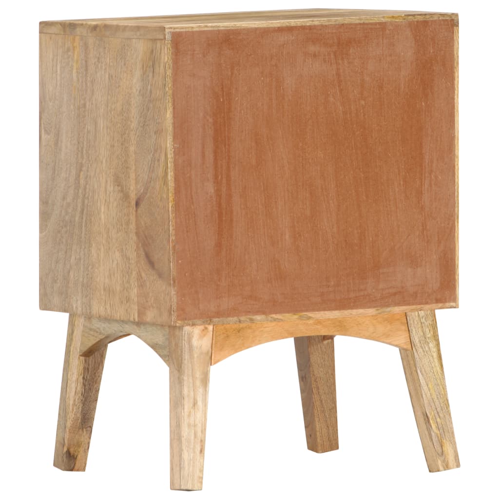 Mesita de noche de madera maciza de mango 40x35x55 cm