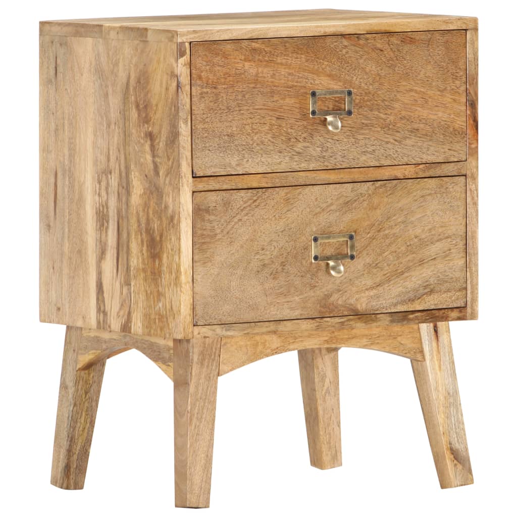 Mesita de noche de madera maciza de mango 40x35x55 cm