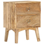 Mesita de noche de madera maciza de mango 40x35x55 cm
