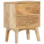 Mesita de noche de madera maciza de mango 40x35x55 cm