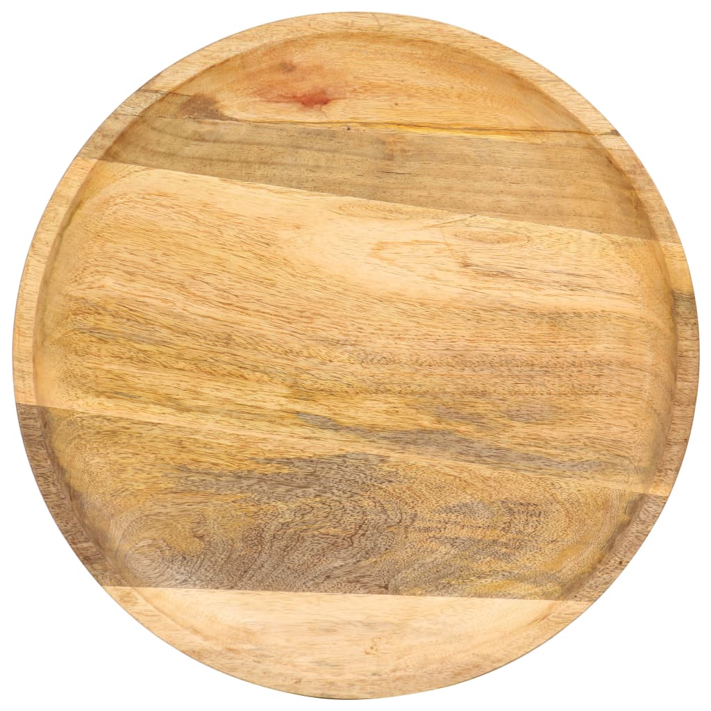 Mesa auxiliar redonda madera maciza de mango 43x43x66 cm