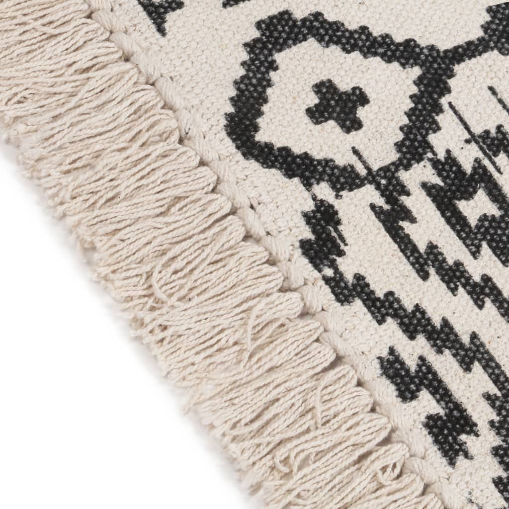 Alfombra de algodón Kilim estampado multicolor 120x180 cm