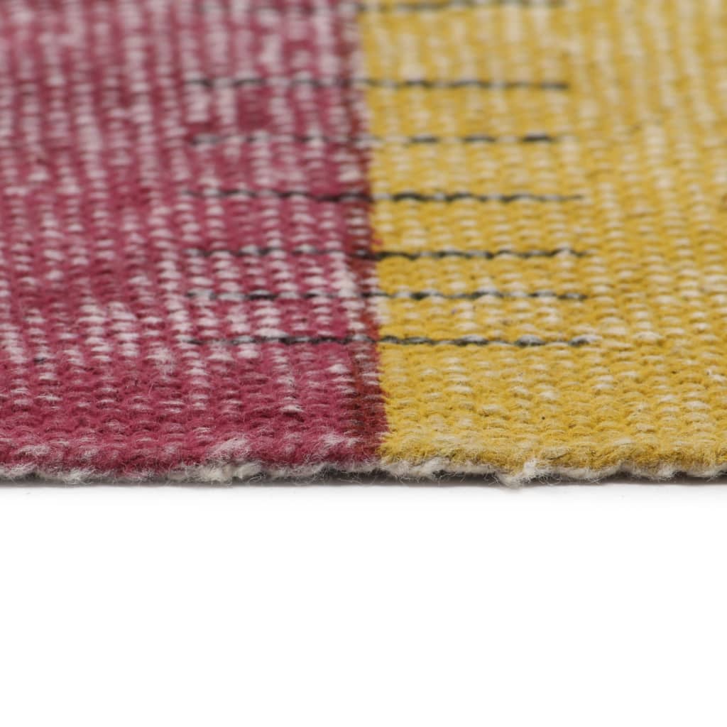 Alfombra de algodón Kilim estampado multicolor 120x180 cm