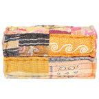Puf patchwork de tela 60x70x36 cm