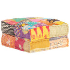 Puf patchwork de tela 60x70x36 cm