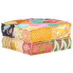 Puf patchwork de tela 60x70x36 cm