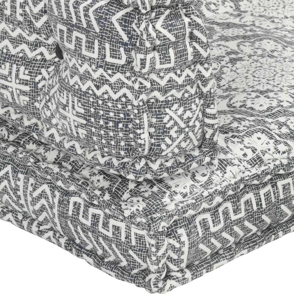 Cojín para sofá de palés patchwork tela gris claro
