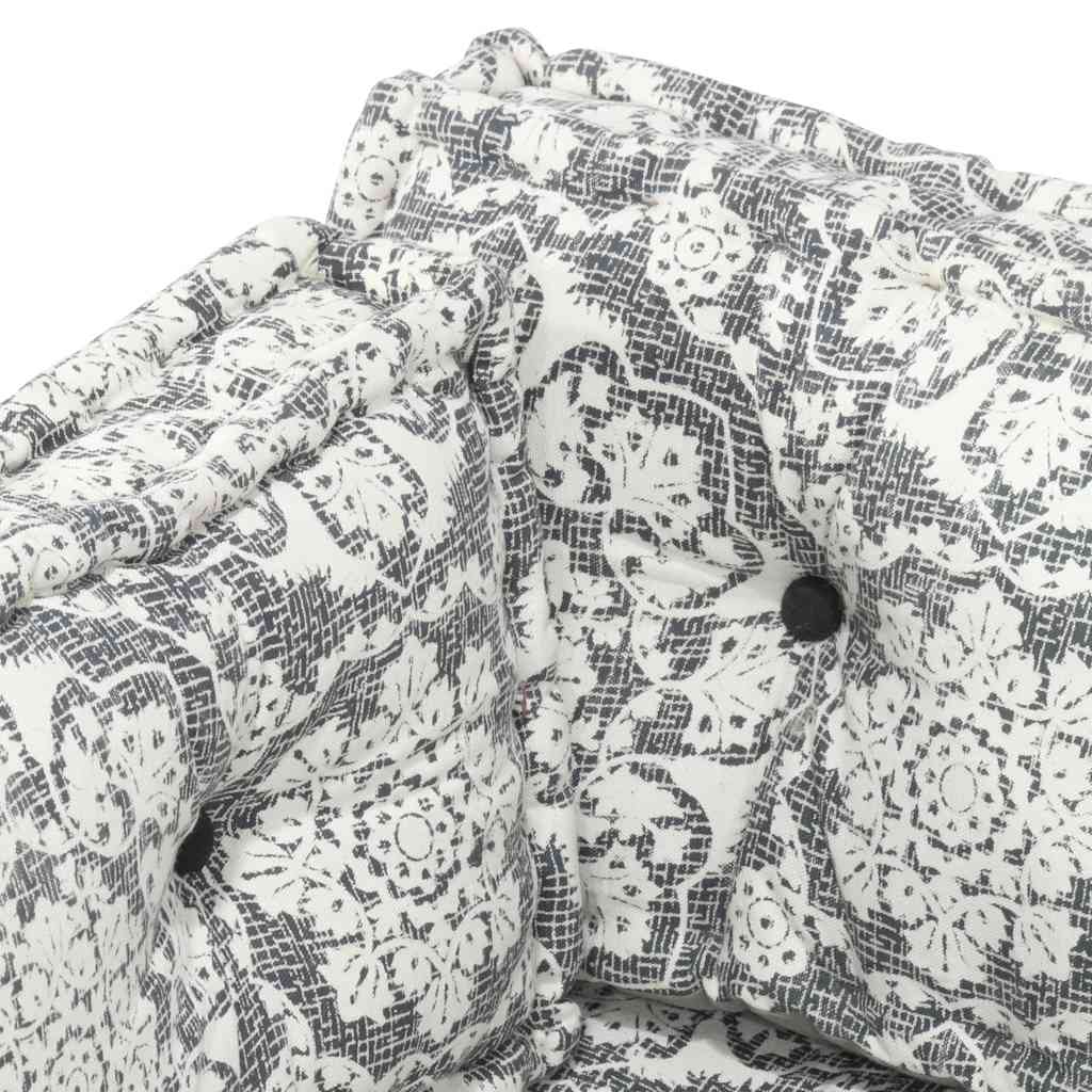Cojín para sofá de palés patchwork tela gris claro