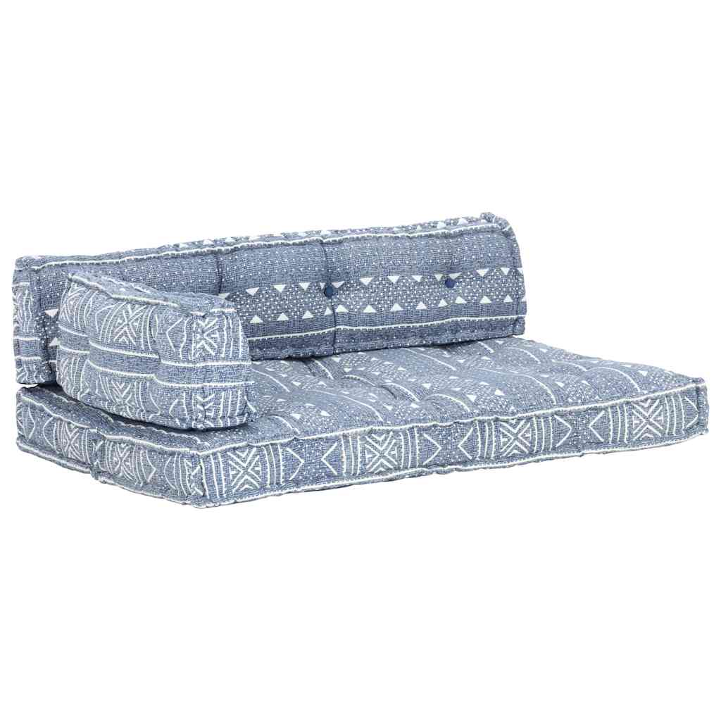 Almofada para sofá de paletes em patchwork tecido cinzento claro