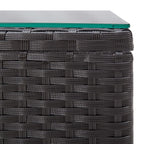 Set de muebles de jardín 4 pzas y cojines ratán sintético negro