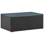 Set de muebles de jardín 4 pzas y cojines ratán sintético negro