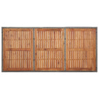 Mesa de jardín ratán PE gris madera acacia maciza 190x90x75 cm