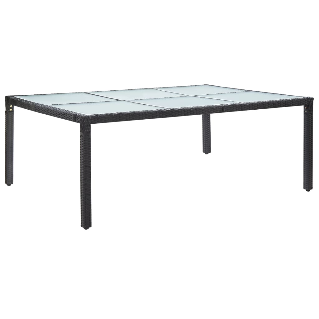 Mesa de comedor de jardín marrón 200x150x74 cm ratán sintético