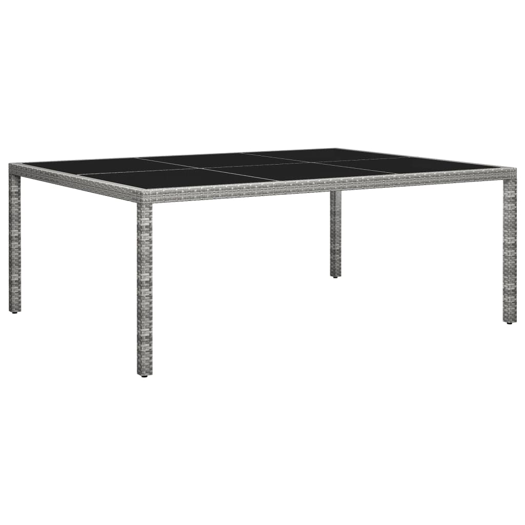 Mesa de comedor de jardín marrón 200x150x74 cm ratán sintético