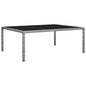 Mesa de comedor de jardín marrón 200x150x74 cm ratán sintético
